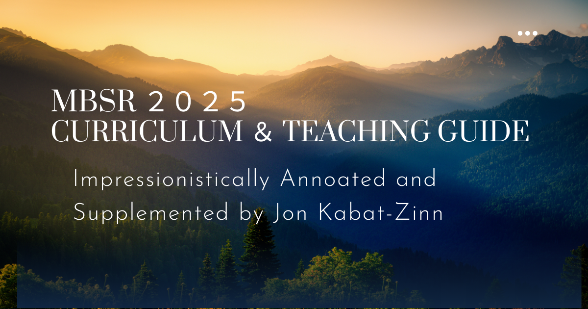 2025年版MBSR Curriculum & Teaching Guideが米国時間で昨日公開されました。日本にいる私たちにも9月11日にGMCに所属しているJMCより連絡があり、説明会がありました。